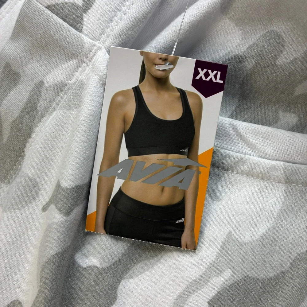 Avia Womens XXL Grey Camo Fashion Sweatpants Wide Leg Drawstring AV13100056586P‎